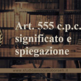 Art. 555 c.p.c. significato e spiegazione