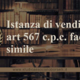 Istanza di vendita ex art 567 c.p.c. fac simile