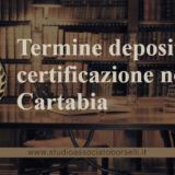 Termine deposito certificazione notarile Cartabia