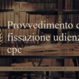 Provvedimento di fissazione udienza 569 cpc